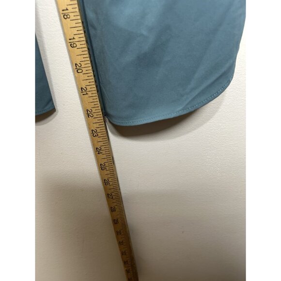 Halara Breezeful Blue High Rise Crossover Waist Cropped Pants Size Large Petite - Picture 7 of 9